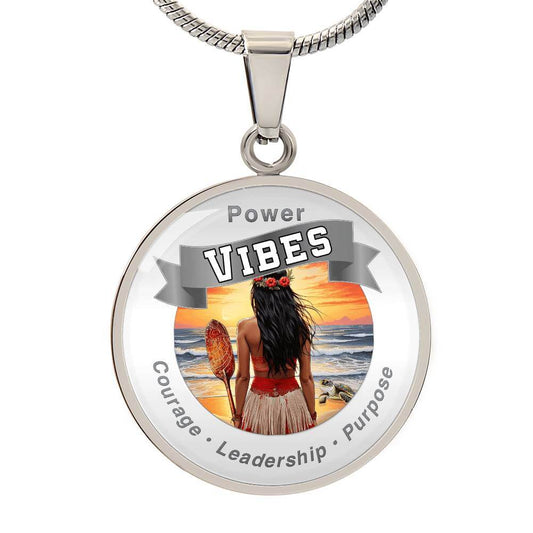 Power Vibes Affirmation Pendant - Ocean Champion