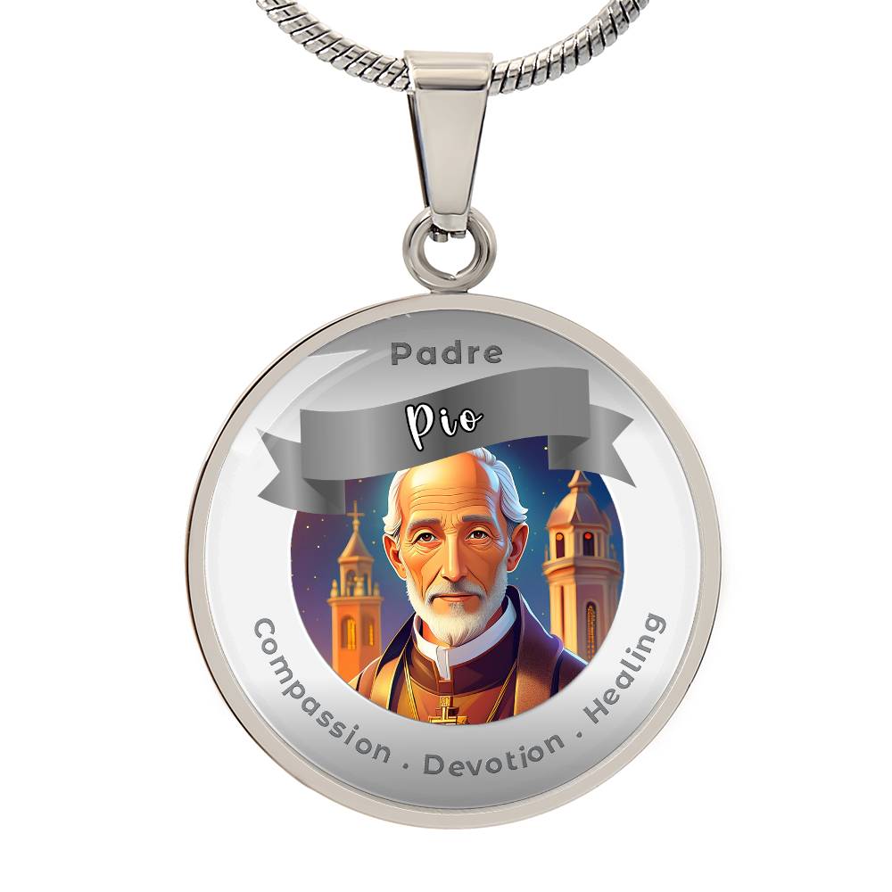 Padre Pio - Affirmation Necklace - More Than CharmsMore Than Charms
