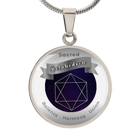 Octahedron - Balance Harmony Union - Affirmation Necklace - More Than CharmsMore Than Charms