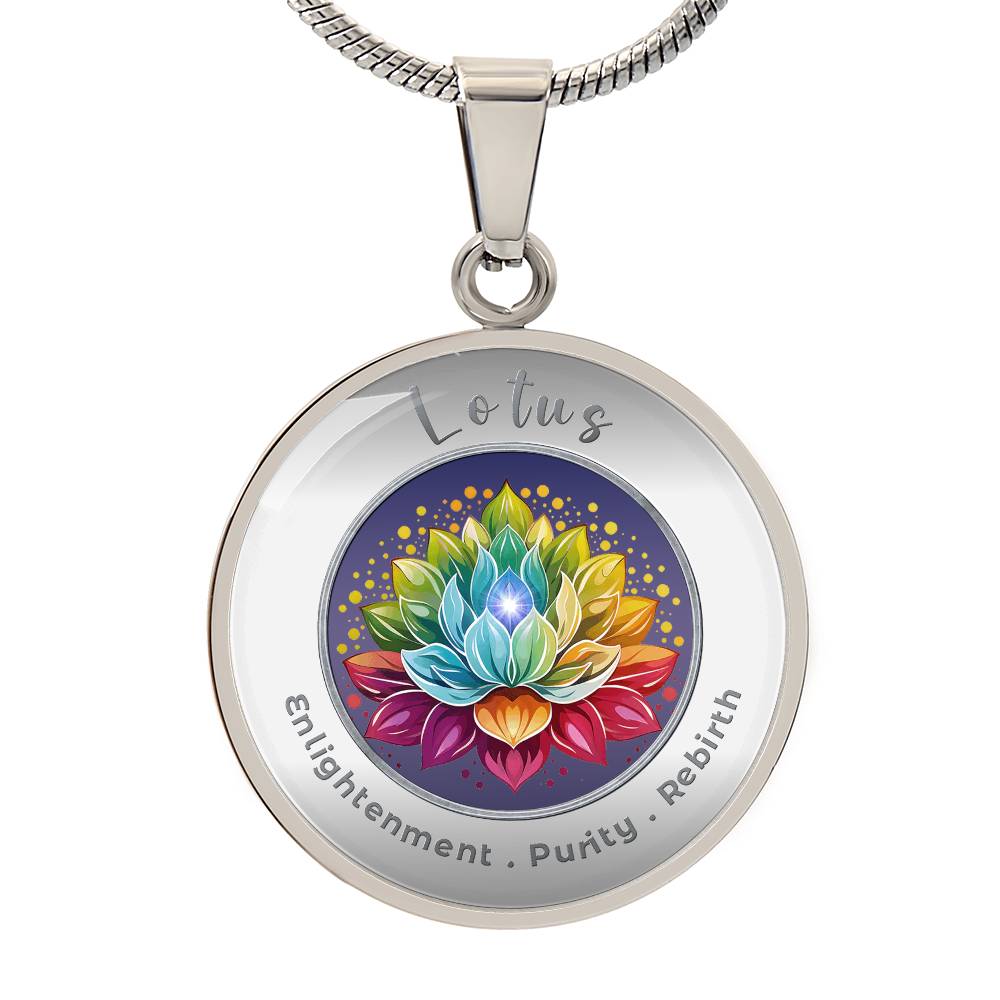 Lotus - Purity Enlightenment Rebirth - Affirmation Necklace - More Than CharmsMore Than Charms