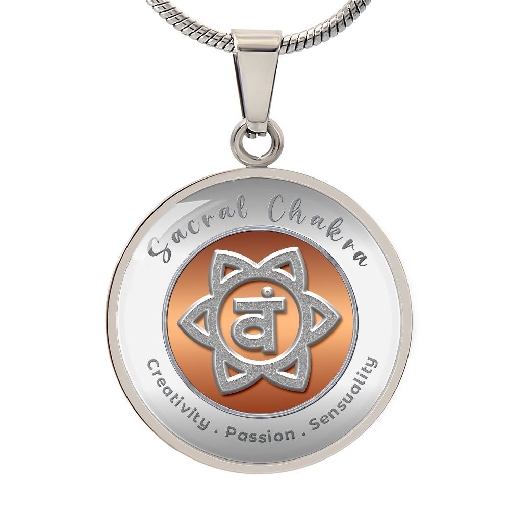 Sacral Chakra - Creativity Passion Sensuality - Affirmation Necklace - More Than CharmsMore Than Charms