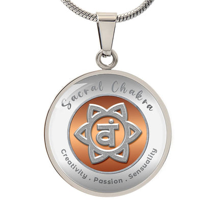 Sacral Chakra - Creativity Passion Sensuality - Affirmation Necklace - More Than CharmsMore Than Charms