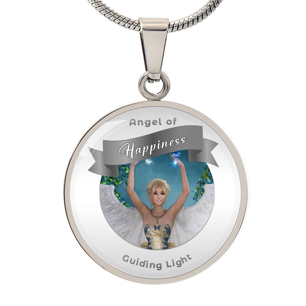 Happiness - Guardian Angel Affirmation Necklace - More Than CharmsMore Than Charms