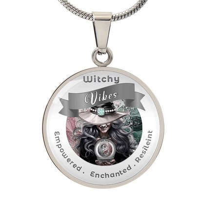 Witchy Vibes -Grey- Affirmation Necklace