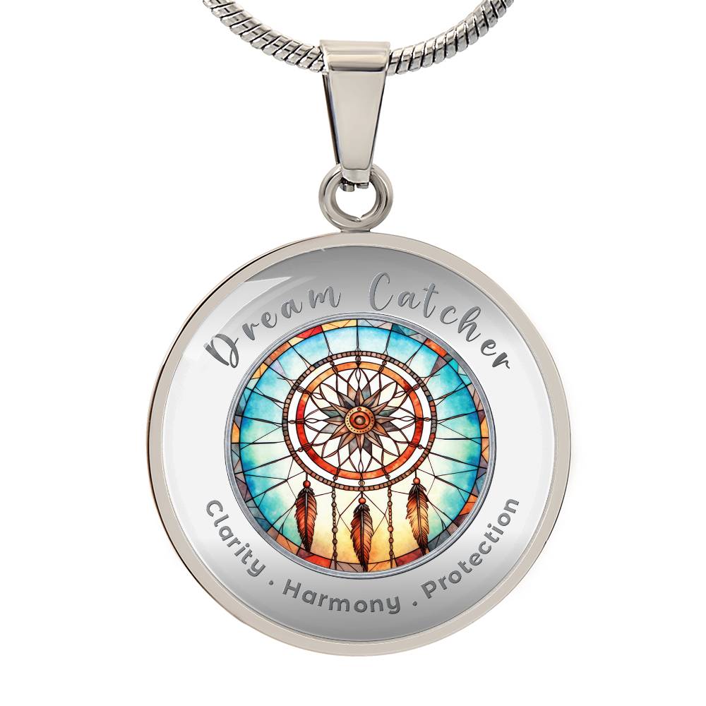 Dream Catcher - Protection Harmony Clarity - Affirmation Necklace - More Than CharmsMore Than Charms