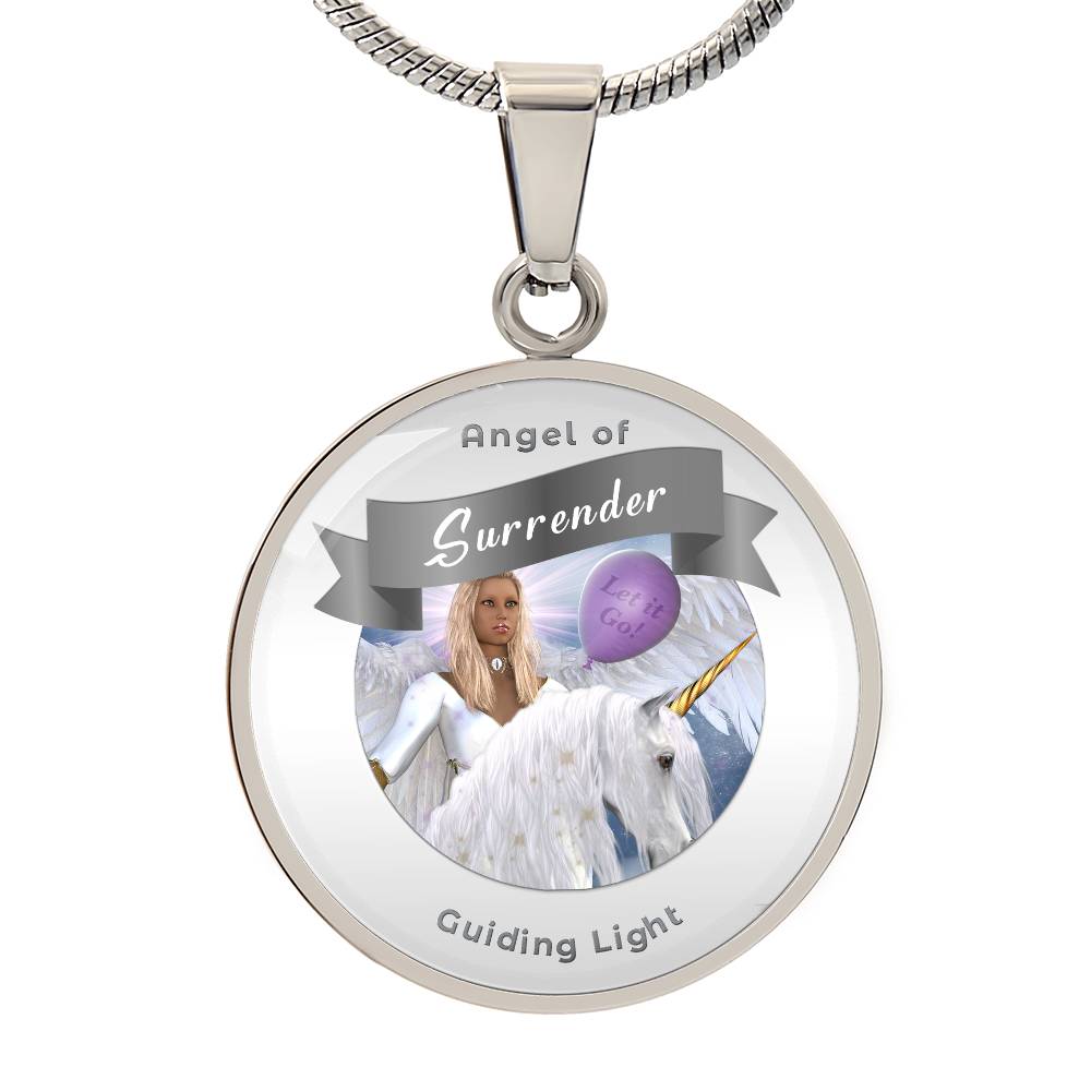 Surrender - Guardian Angel Affirmation Necklace - More Than CharmsMore Than Charms