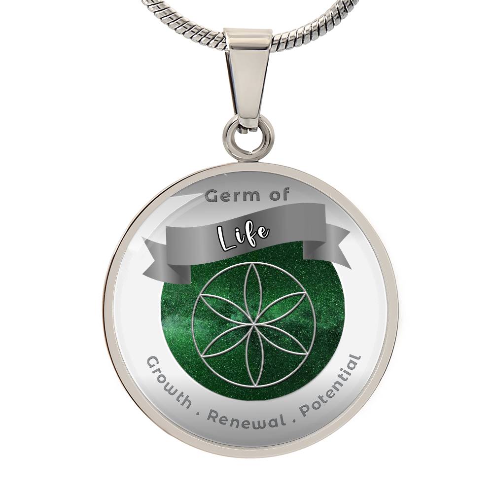 Germ of Life - Growth Renewal Potential- Affirmation Necklace - More Than CharmsMore Than Charms