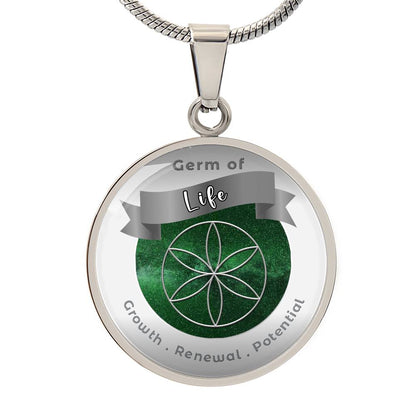 Germ of Life - Growth Renewal Potential- Affirmation Necklace - More Than CharmsMore Than Charms