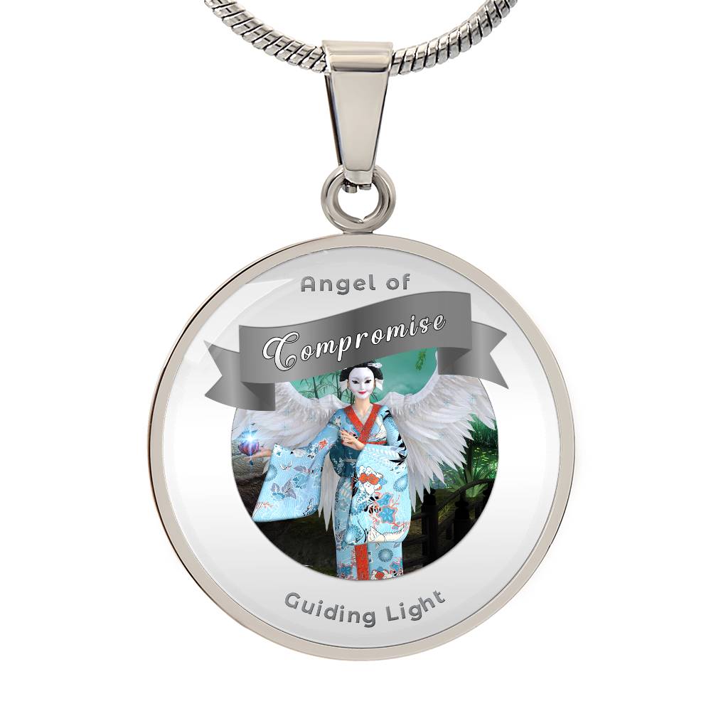 Compromise - Guardian Angel Affirmation Necklace - More Than CharmsMore Than Charms