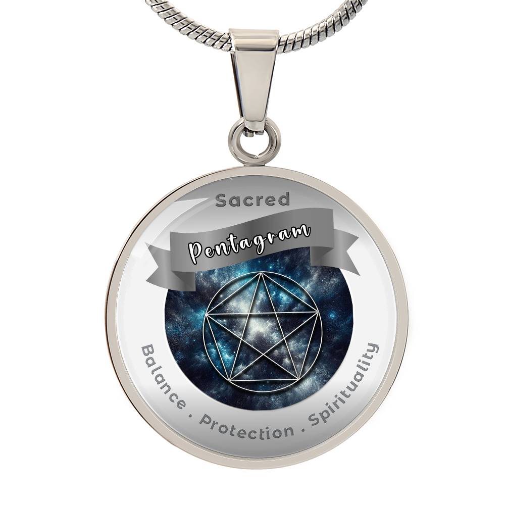 Pentagram - Balance Protection Spirituality - Affirmation Necklace - More Than CharmsMore Than Charms