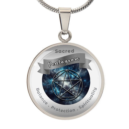 Pentagram - Balance Protection Spirituality - Affirmation Necklace - More Than CharmsMore Than Charms