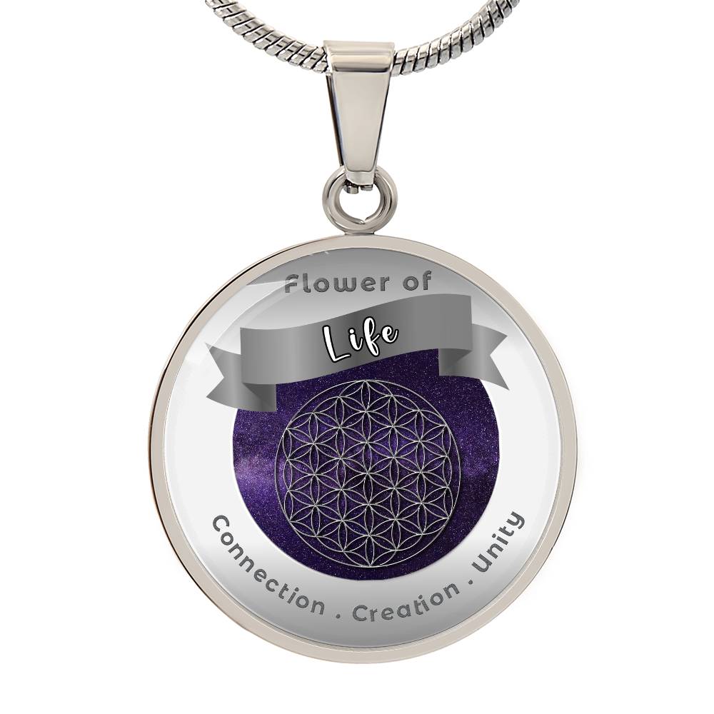Flower of Life - Unity Creation Connection - Affirmation Necklace - More Than CharmsMore Than Charms