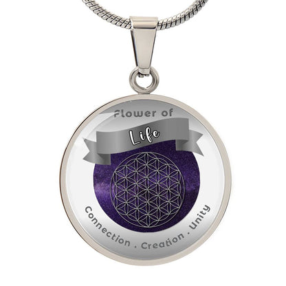 Flower of Life - Unity Creation Connection - Affirmation Necklace - More Than CharmsMore Than Charms