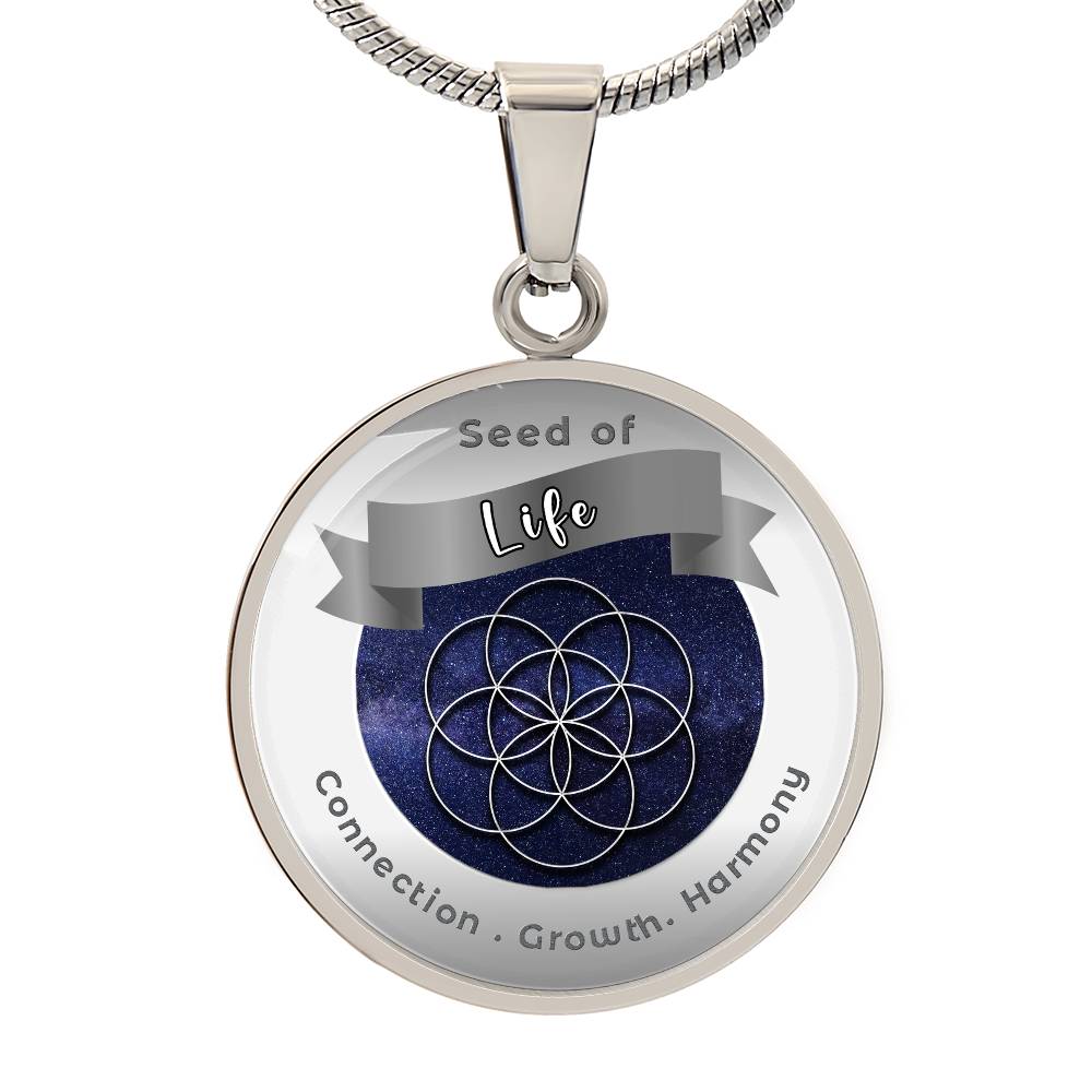Seed of Life - Creation Unity Transformation - Affirmation Necklace - More Than CharmsMore Than Charms