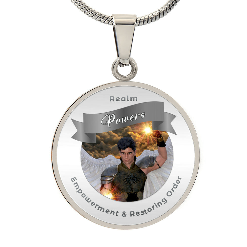 Powers - Angelic Realm Affirmation Necklace For Empowerment & Restoring Order - More Than CharmsMore Than Charms