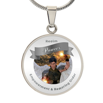 Powers - Angelic Realm Affirmation Necklace For Empowerment & Restoring Order - More Than CharmsMore Than Charms