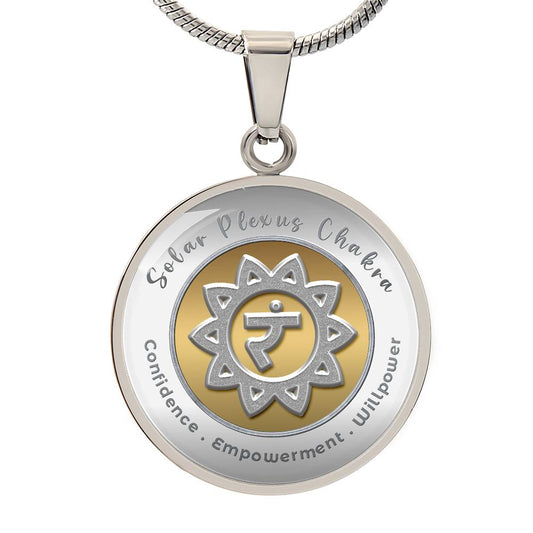 Solar Plexus Chakra - Confidence Empowerment Willpower - Affirmation Necklace - More Than CharmsMore Than Charms