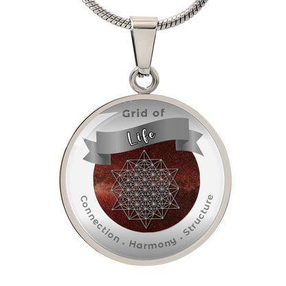 Grid of Life - Harmony Connection Structure - Affirmation Necklace - More Than CharmsMore Than Charms