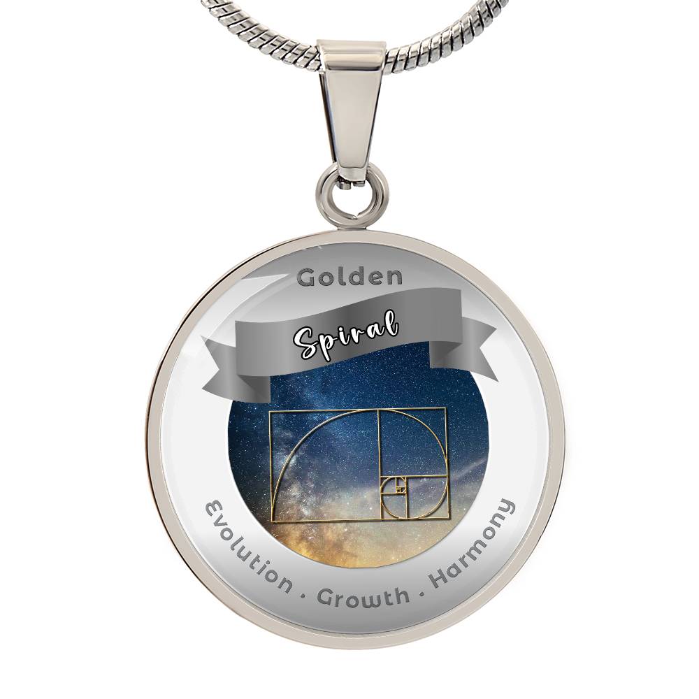 Golden Spiral - Growth Evolution Harmony - Affirmation Necklace - More Than CharmsMore Than Charms