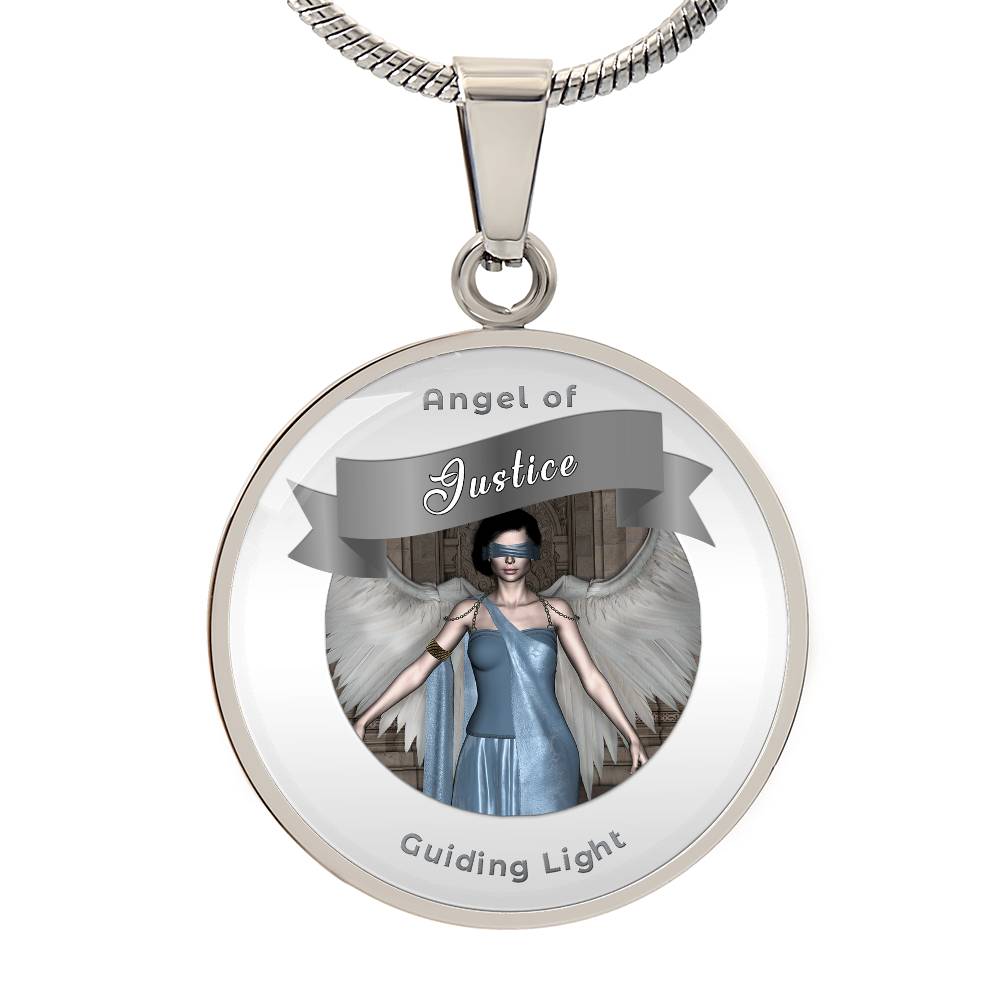 Justice - Guardian Angel Affirmation Necklace - More Than CharmsMore Than Charms