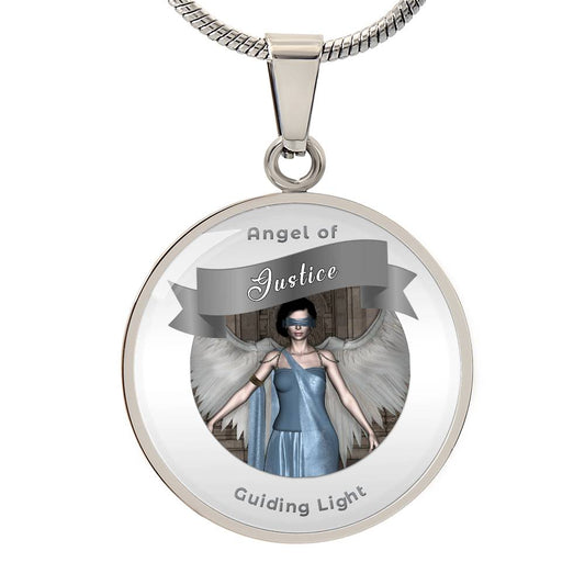 Justice - Guardian Angel Affirmation Necklace - More Than CharmsMore Than Charms