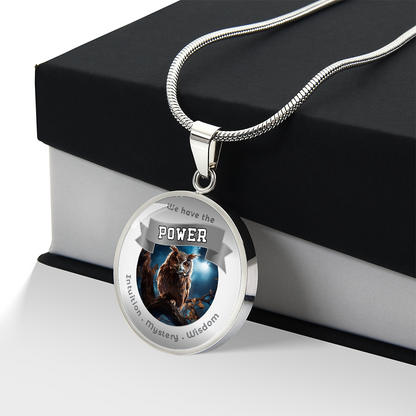 Owl - Power Animal Affirmation Necklace - Intuition Mystery Wisdom- More Than CharmsMore Than Charms