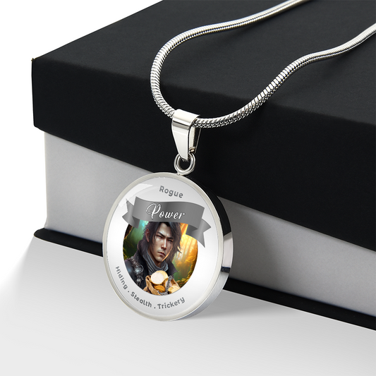 Rogue - RPG Fantasy Charm Necklace - This Luxury Charm Necklace is more than just an accessory — it’s a soulful expression of your journey, dreams, and intentions. Designed with meaning, each charm carries powerful affirmation words, images, or symbols th