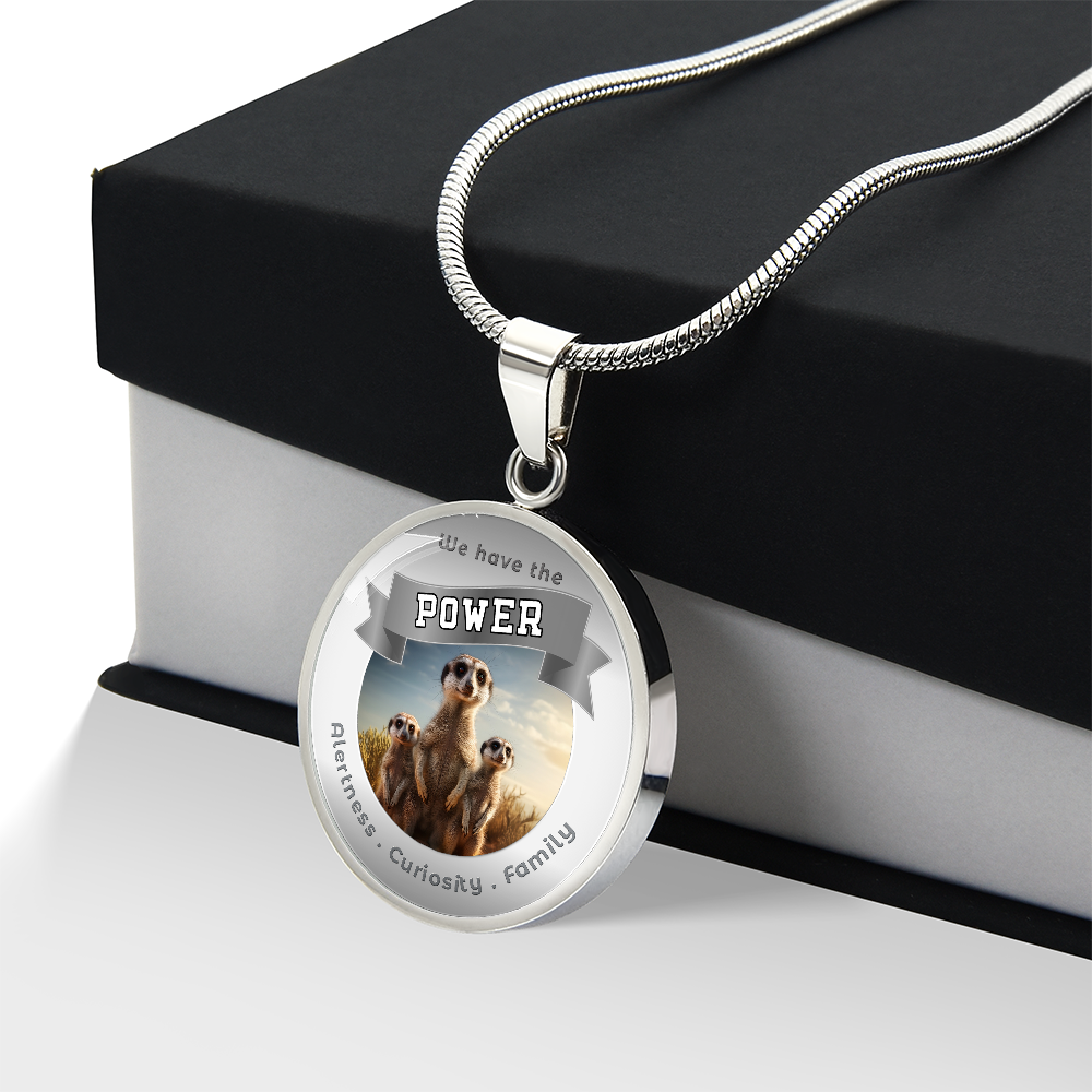 Meercat - Power Animal Affirmation Necklace - Alertness Curiosity Family- More Than CharmsMore Than Charms