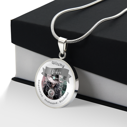 Witchy Vibes -Grey- Affirmation Necklace