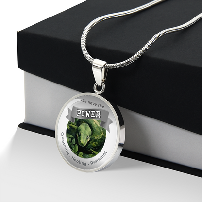 Snake - Power Animal Affirmation Necklace - Creativity Healing Renewal - More Than CharmsMore Than Charms