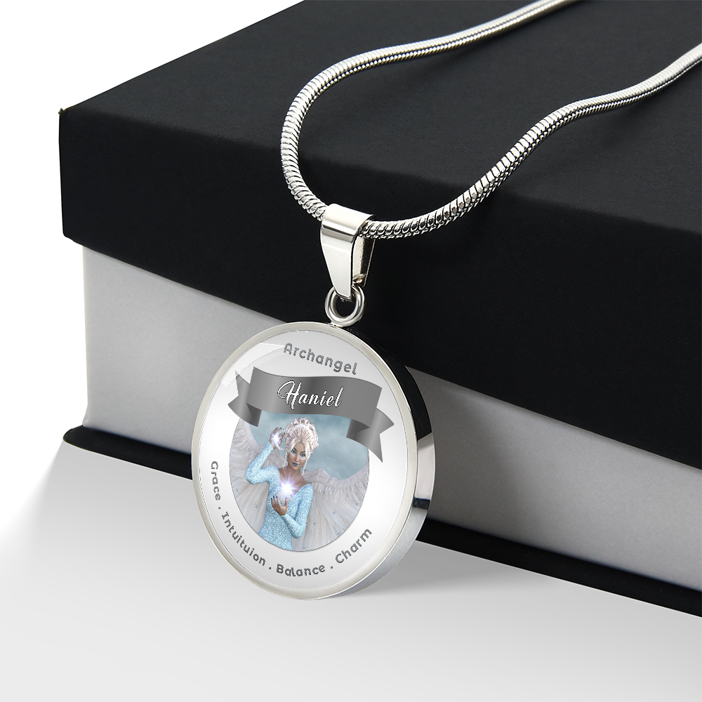 Archangel Haniel - Affirmation Necklace For Balance, Charm, Grace & Intuition - More Than CharmsMore Than Charms