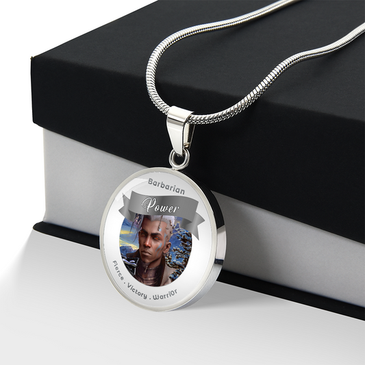 Barbarian - RPG Fantasy Charm Necklace - This Luxury Charm Necklace is more than just an accessory — it’s a soulful expression of your journey, dreams, and intentions. Designed with meaning, each charm carries powerful affirmation words, images, or symbol