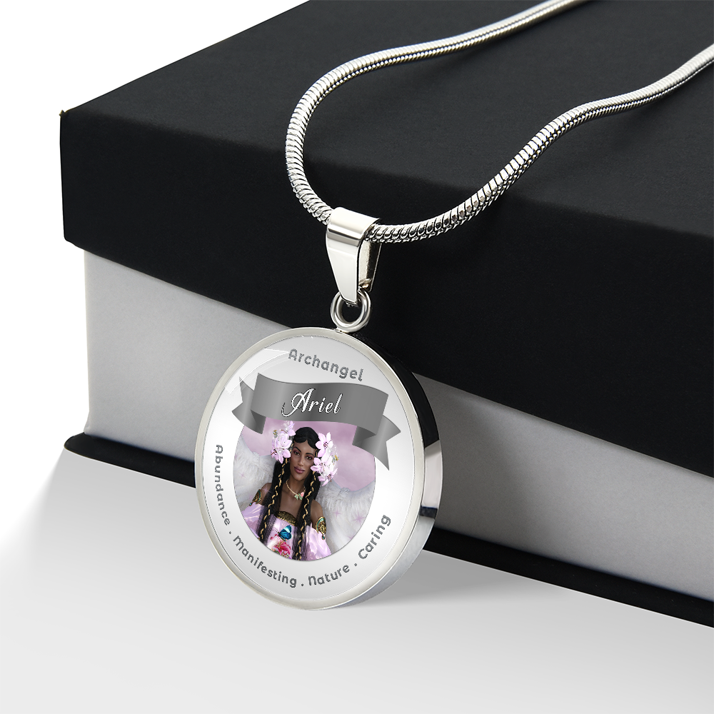 Archangel Ariel 2 - Affirmation Necklace For Abundance, Manifesting, Nature & Caring - More Than CharmsMore Than Charms