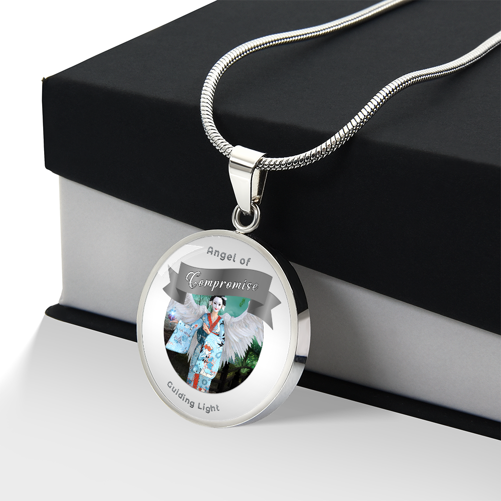 Compromise - Guardian Angel Affirmation Necklace - More Than CharmsMore Than Charms