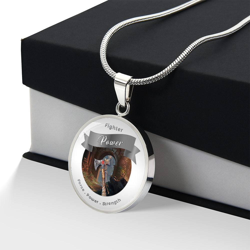 Fighter 2 - RPG Fantasy Affirmation Necklace - More Than CharmsMore Than Charms