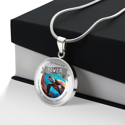 Turtle - Power Animal Affirmation Necklace - Longevity Patience Protection- More Than CharmsMore Than Charms