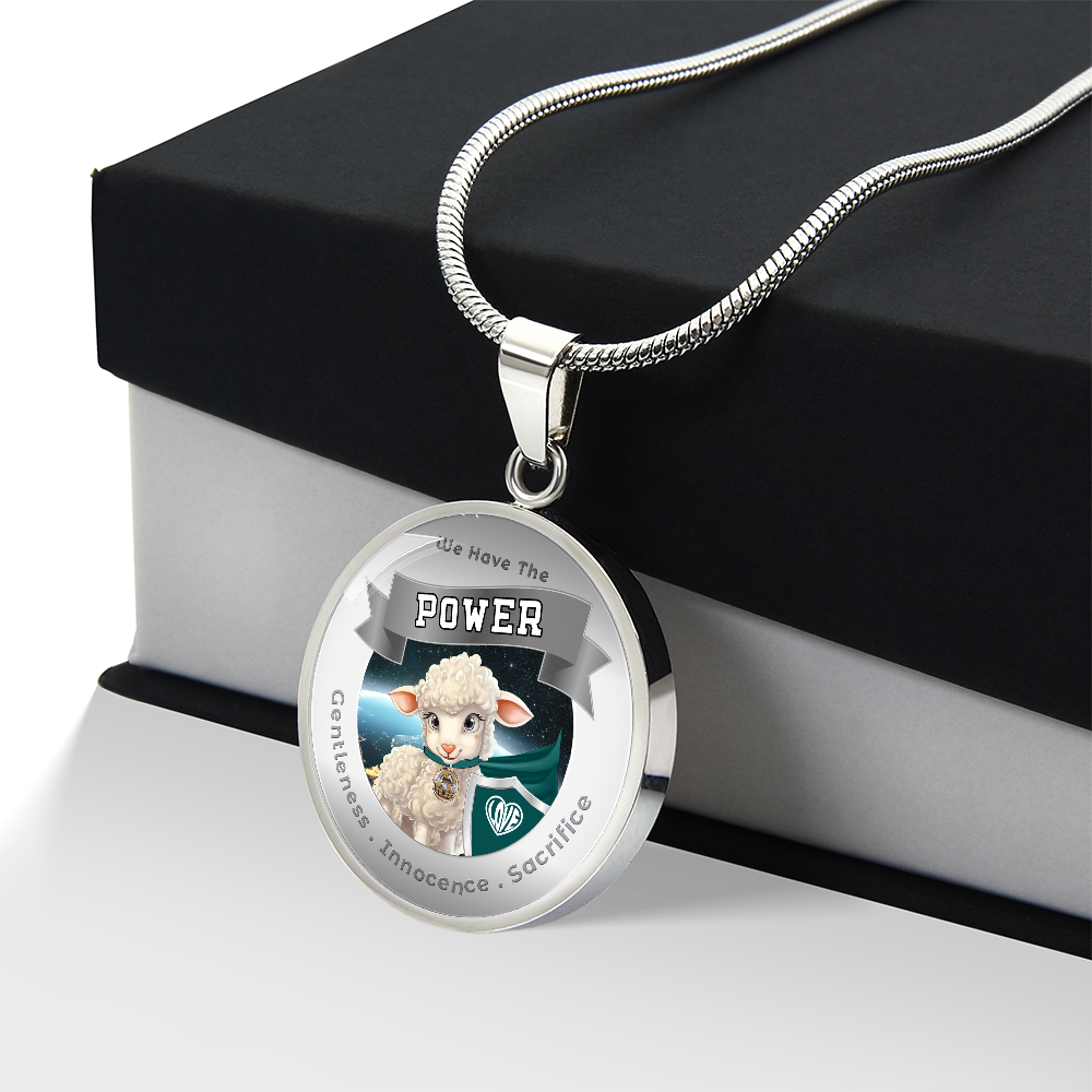 Lamb - Power Animal Affirmation Necklace - Gentleness Innocence Sacrifice - More Than CharmsMore Than Charms