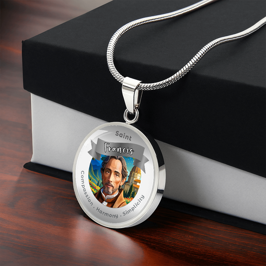 Saint Francis - Charm Necklace - This Luxury Charm Necklace is more than just an accessory — it’s a soulful expression of your journey, dreams, and intentions. Designed with meaning, each charm carries powerful affirmation words, images, or symbols that s