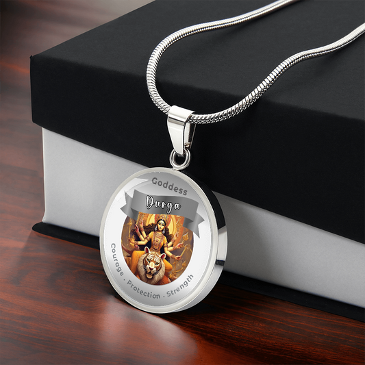 Durga - Charm Necklace - This Luxury Charm Necklace is more than just an accessory — it’s a soulful expression of your journey, dreams, and intentions. Designed with meaning, each charm carries powerful affirmation words, images, or symbols that speak to