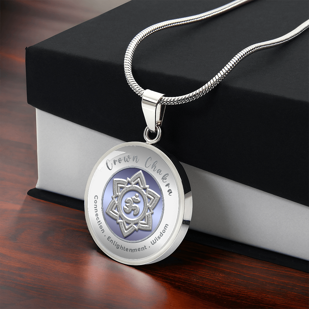 Crown Chakra - Connection Spiritual Enlightenment Divine Wisdom - Affirmation Necklace - More Than CharmsMore Than Charms