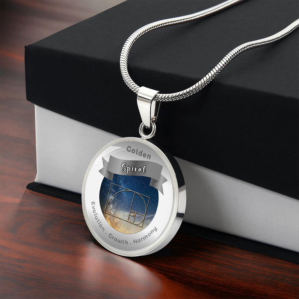 Golden Spiral - Growth Evolution Harmony - Affirmation Necklace - More Than CharmsMore Than Charms
