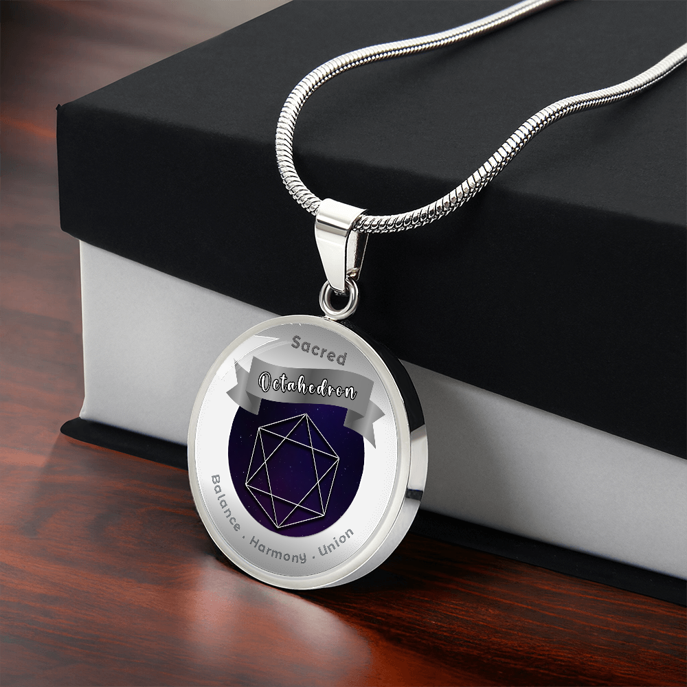 Octahedron - Balance Harmony Union - Affirmation Necklace - More Than CharmsMore Than Charms