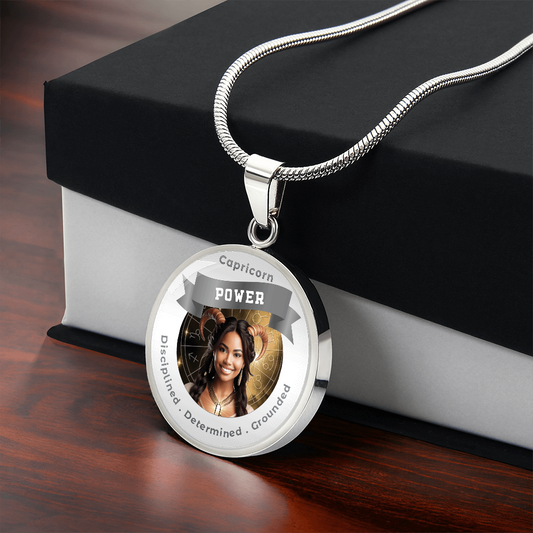 Divine Feminine Capricorn - Affirmation Pendant