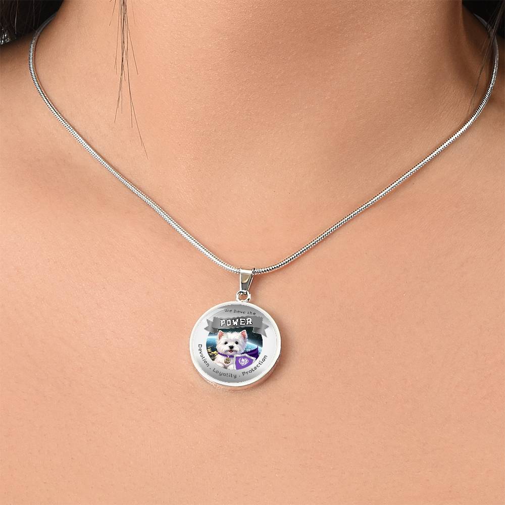 West Highland Terrier - Super Hero - Westie Dog Power Animal Affirmation Necklace - More Than CharmsMore Than Charms