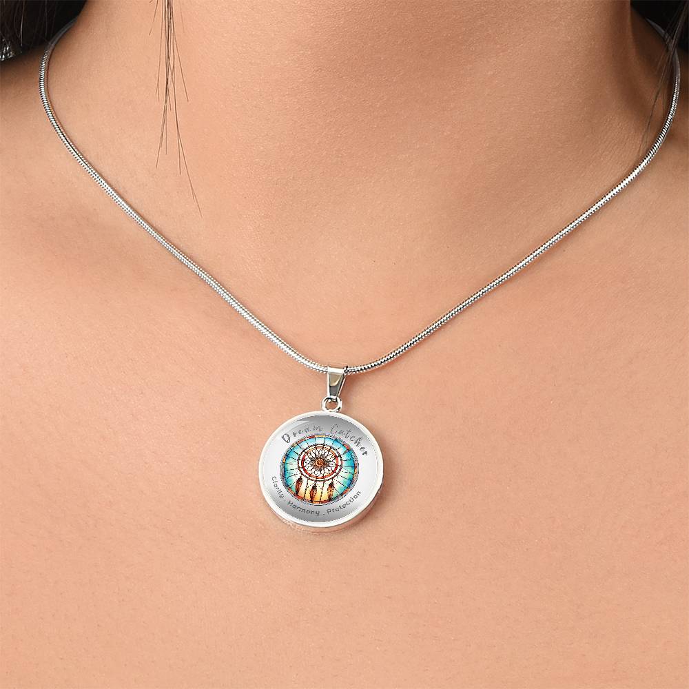 Dream Catcher - Protection Harmony Clarity - Affirmation Necklace - More Than CharmsMore Than Charms