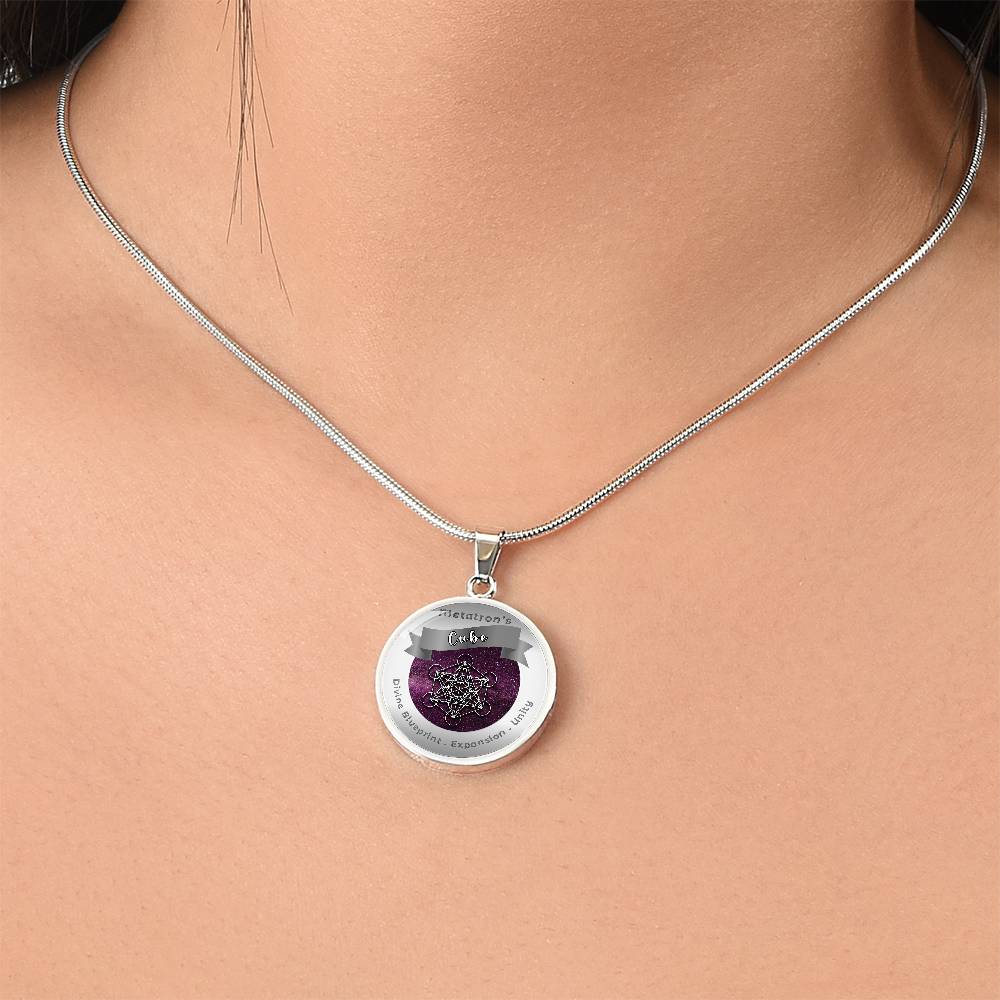 Metatron' s Cube - Divine Blue Print Expansion Unity - Affirmation Necklace - More Than CharmsMore Than Charms