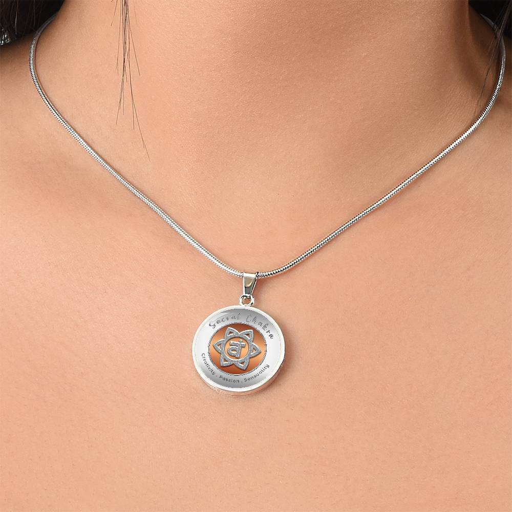 Sacral Chakra - Creativity Passion Sensuality - Affirmation Necklace - More Than CharmsMore Than Charms