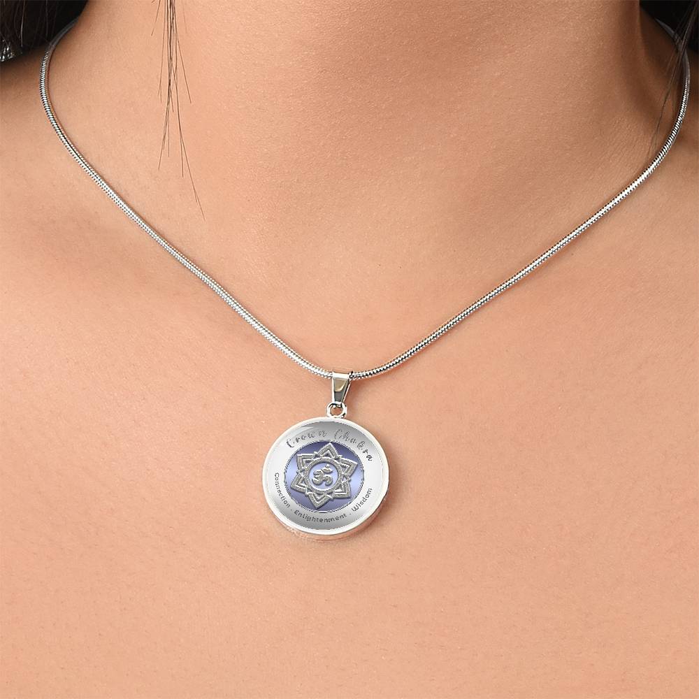 Crown Chakra - Connection Spiritual Enlightenment Divine Wisdom - Affirmation Necklace - More Than CharmsMore Than Charms