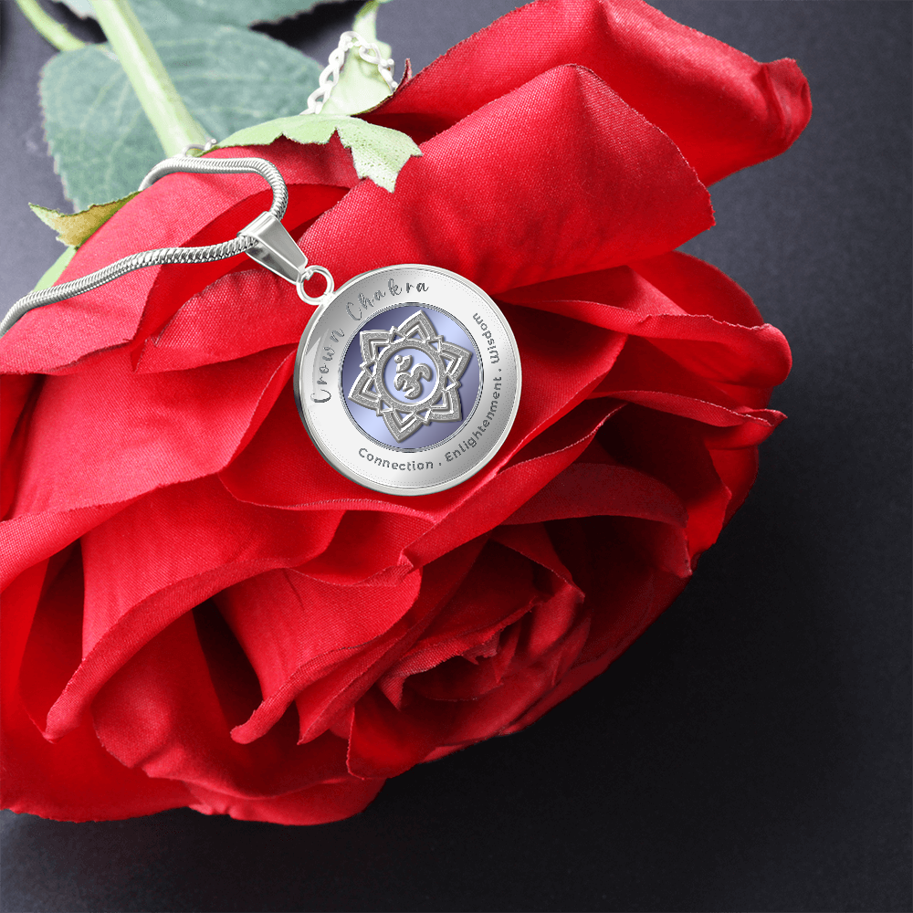 Crown Chakra - Connection Spiritual Enlightenment Divine Wisdom - Affirmation Necklace - More Than CharmsMore Than Charms