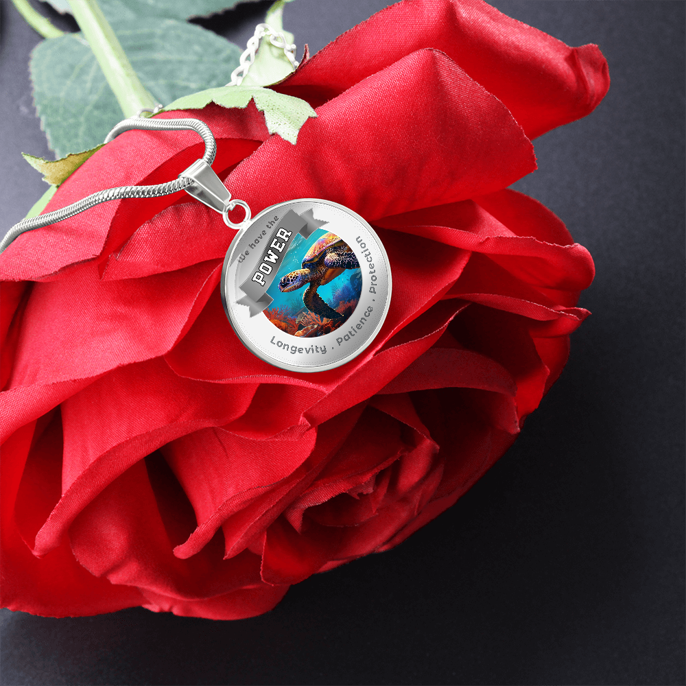 Turtle - Power Animal Affirmation Necklace - Longevity Patience Protection- More Than CharmsMore Than Charms